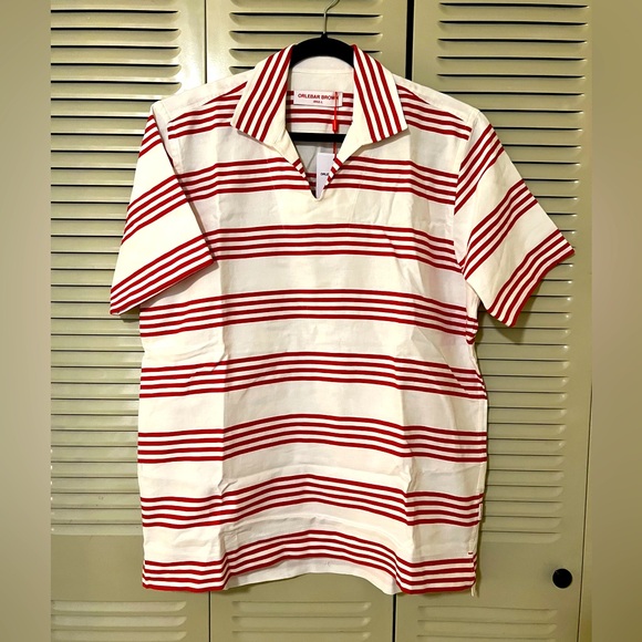 NWT Orlebar Brown Heterton Striped Polo - Picture 1 of 4